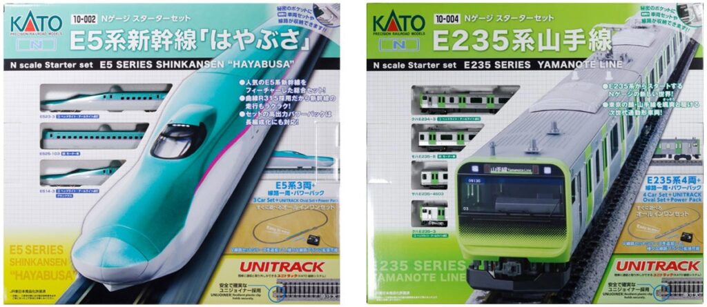 KATO E5 Series Shinkansen (10-002) and E235 Series Yamanote Line (10-004) Starter Sets